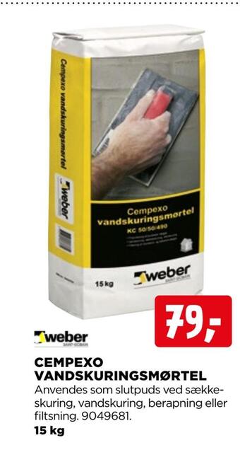 jem & fix Cempexo vand skuringsmørtel tilbud