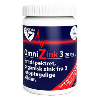 Helsemin Biosym, omnizink 3, 120 tab tilbud