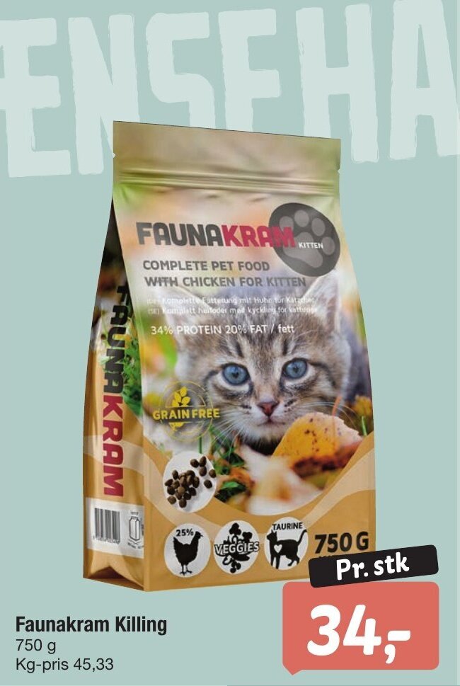 Fakta Faunakram Killing tilbud
