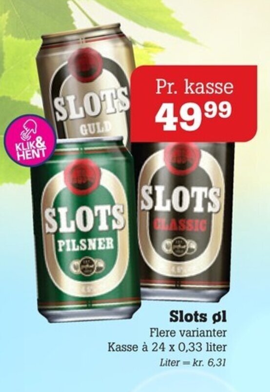 Poetzsch Padborg Slots øl tilbud