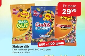 Poetzsch Padborg Malaco slik tilbud