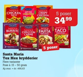 Poetzsch Padborg Santa Maria Tex Mex krydderier tilbud