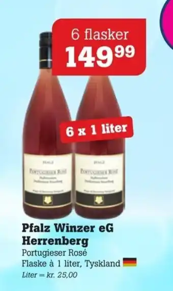 Poetzsch Padborg Pfalz Winzer eG Herrenberg Portugieser Rosé tilbud