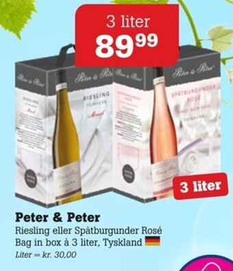 Poetzsch Padborg Peter & Peter Riesling eller Spätburgunder Rosé tilbud