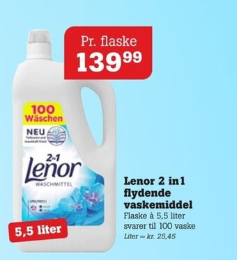 Poetzsch Padborg Lenor 2 in 1 flydende vaskemiddel tilbud