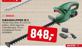 jem & fix Bosch hækkeklipper tilbud