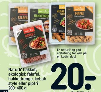 REMA 1000 Naturli' falafel tilbud