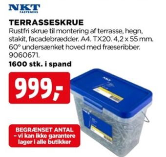 jem & fix Nkt fasteners skruer tilbud
