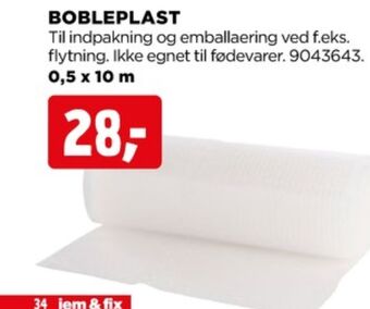 jem & fix Ukendt boblefolie tilbud