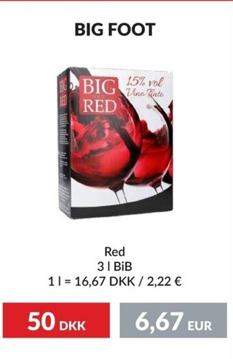 Nielsen's Discount BIG FOOT RED tilbud