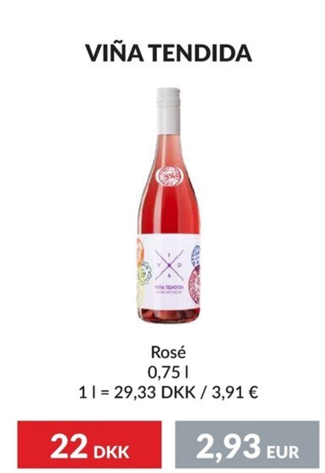 Nielsen's Discount VIÑA TENDIDA Rosé tilbud