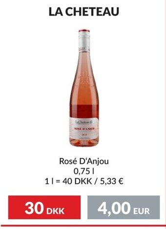 Nielsen's Discount LA CHETEAU Rosé D'Anjou tilbud