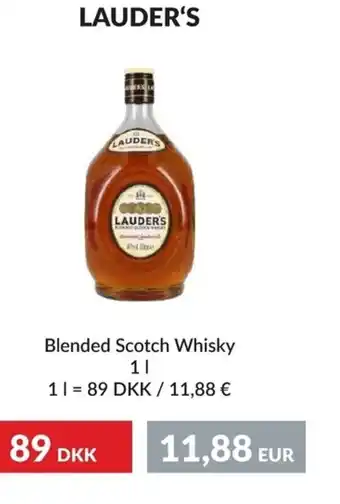Nielsen's Discount LAUDER'S Blended Scotch Whisky 1L tilbud
