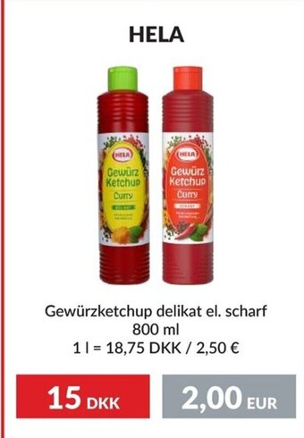 Nielsen's Discount HELA Gewürzketchup delikat el. scharf tilbud
