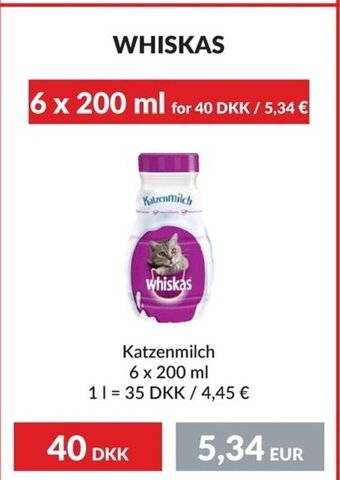 Nielsen's Discount WHISKAS Katzenmilch tilbud