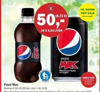 Købmandsgården Pepsi Max tilbud