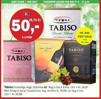 Købmandsgården Tabiso tilbud