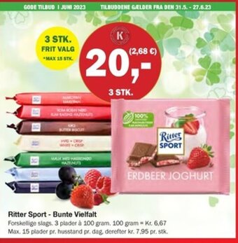 Købmandsgården Ritter Sport - Bunte Vielfalt tilbud