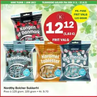 Købmandsgården Nordthy Bolcher Sukkerfri tilbud