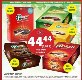 Carletti P-tærter