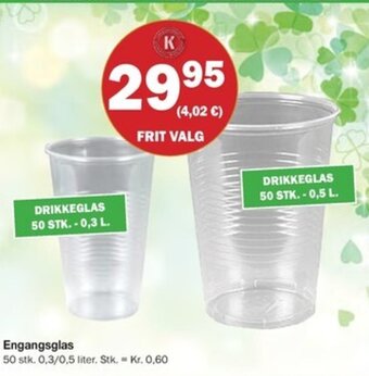 Købmandsgården Engangsglas tilbud