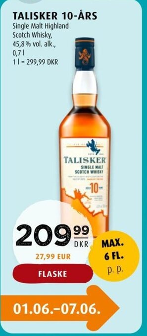 Scandinavian Park TALISKER 10-ÅRS tilbud