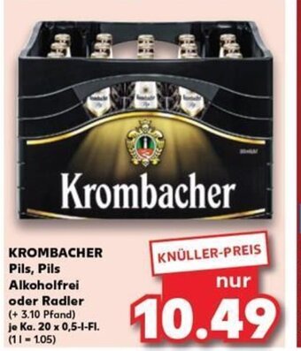 Kaufland KROMBACHER Pils, Pils Alkoholfrei oder Radler tilbud