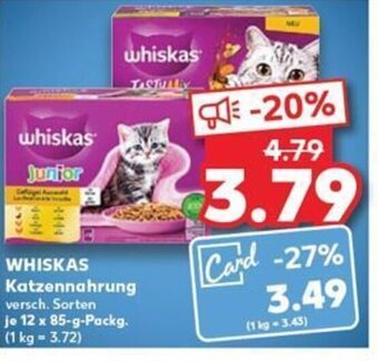 Kaufland DE WHISKAS Katzennahrung tilbud