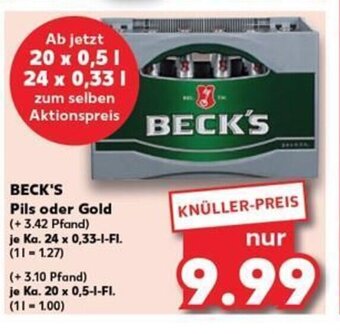 BECK'S Pils oder Gold