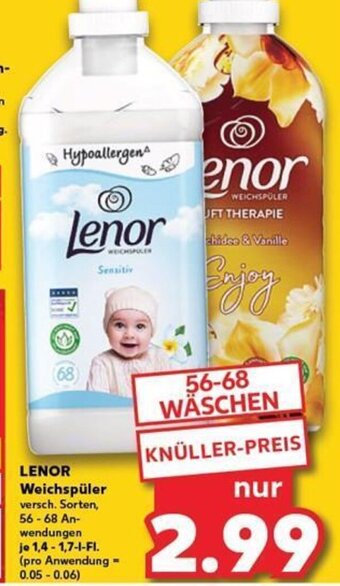 Kaufland DE LENOR Weichspüler tilbud