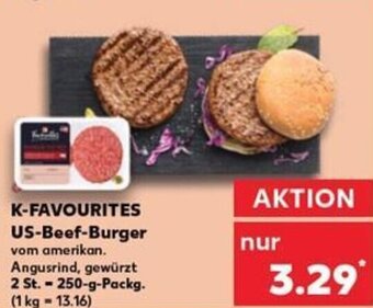 Kaufland K-FAVOURITES US-Beef-Burger tilbud