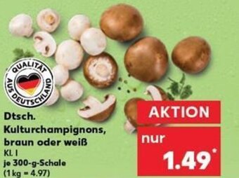Kaufland Dtsch. Kulturchampignons, braun oder weiß tilbud