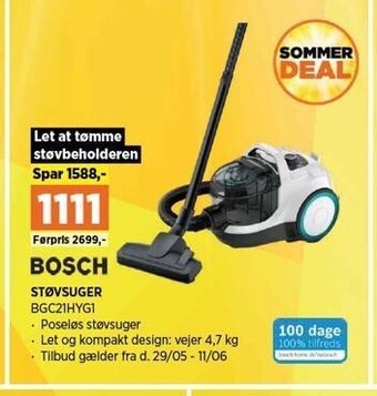 Power Bosch støvsuger tilbud