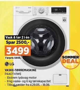 Power Lg vaske-tørremaskine tilbud