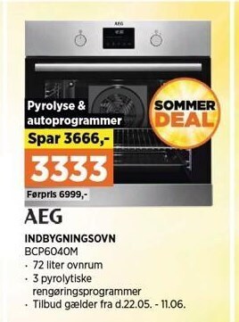 Power Aeg indbygningsovn tilbud