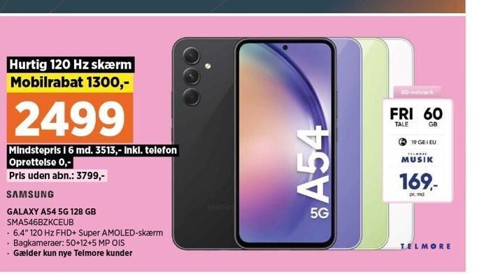 Power Samsung galaxy a54 5g 128 gb tilbud