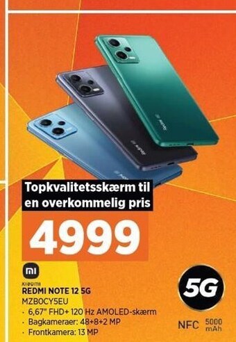 Power Xiaomi redmi note 12 5g tilbud