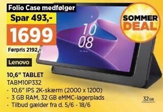 Power Lenovo 10,6 tablet tilbud