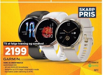 Power Garmin venu 2s-smartwatch tilbud