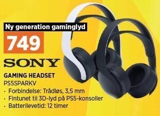 Power Sony gaming headset tilbud