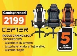 Power Cepter rogue gaming stol tilbud