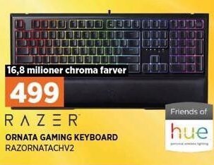 Power Razer ornata gaming keyboard tilbud