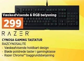 Power Razer cynosa gaming tastatur tilbud
