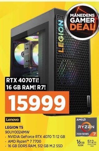 Power Lenovo legion t5 tilbud