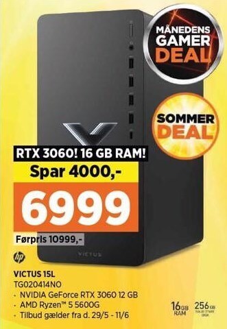 Power Hp victus 15l tilbud