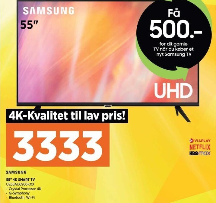 Power Samsung 55 4k smart tv tilbud