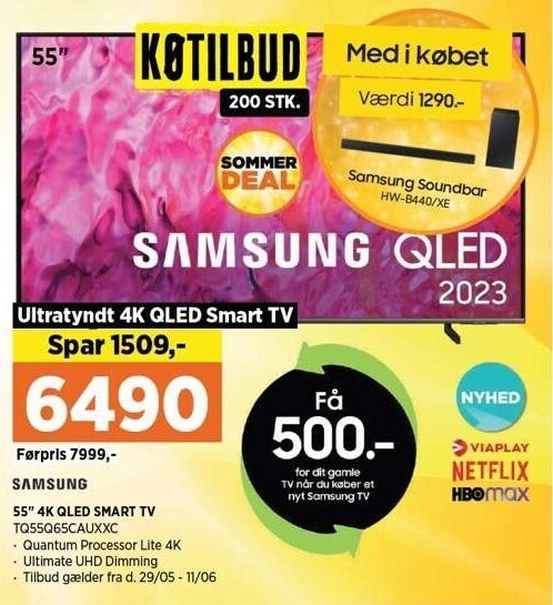 Power Samsung 55 4k qled smart tv tilbud