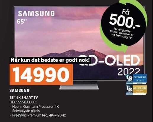 Power Samsung 65 4k smart tv tilbud