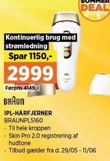 Power Braun ipl-hårfjerner tilbud