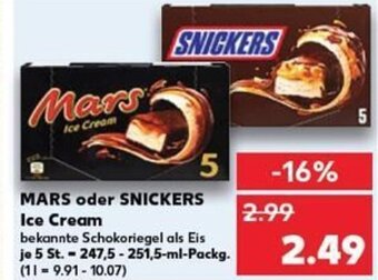MARS oder SNICKERS Ice Cream